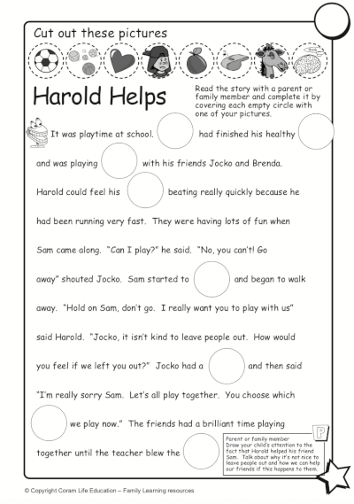 Harold Helps - activity sheet