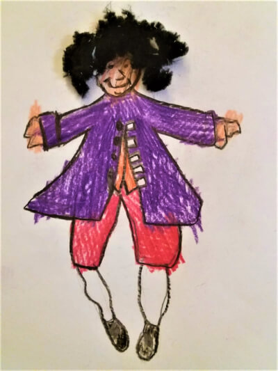 Captain Coram drawing for World Book Day - by Harold the giraffe