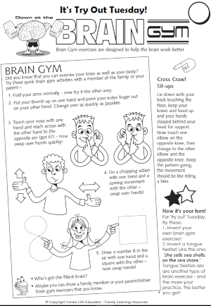 brain gym chart